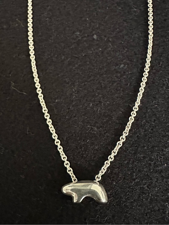 The Golden Bear Jewelry - The Golden Bear Vail Sterling Silver Bear Pendant Necklace-Silo Bear Silhouette